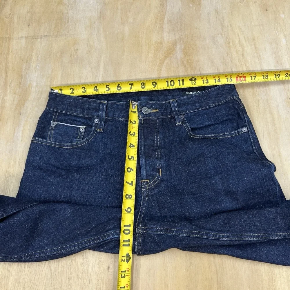 Bonobos Selvedge Denim Jeans Mens (Actual Size 31x30) Slim Fit Straight Leg Navy
